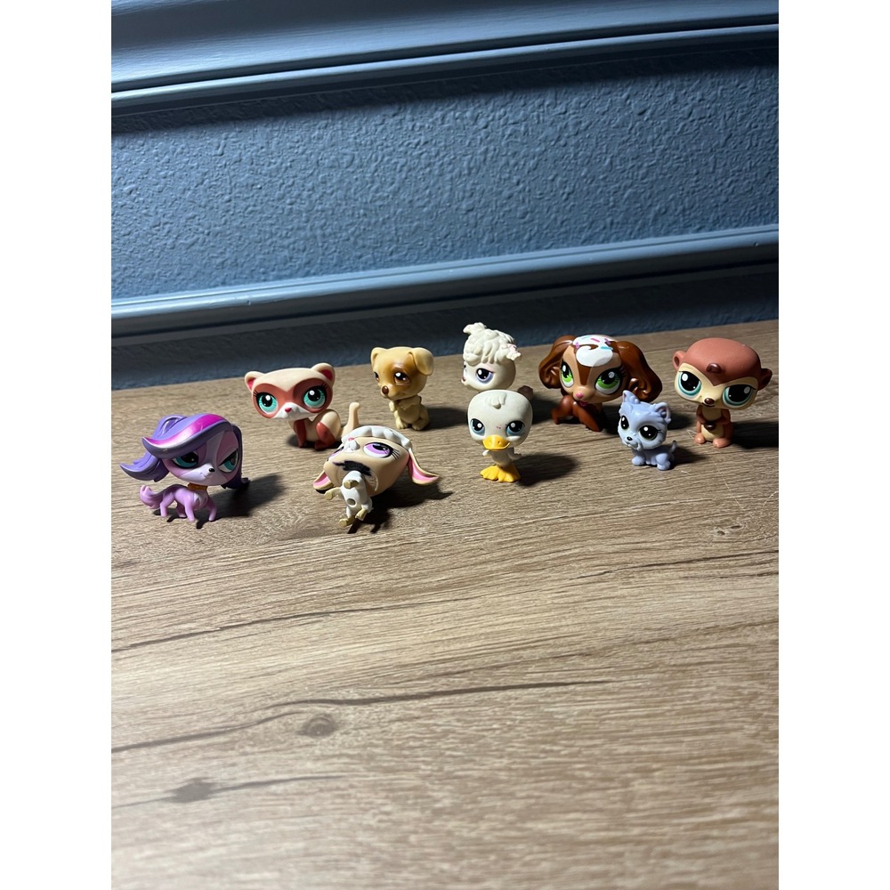 Littlest Pet Shop LPS Collection 9 Animals Dog Cat Duck Sheep Ferret Toy As is